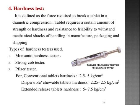 tablet hardness definition